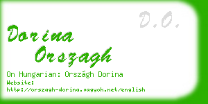 dorina orszagh business card